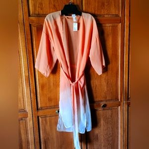 Sonoma Goods For Life Women's Kimono One Size Color Coral White NWT